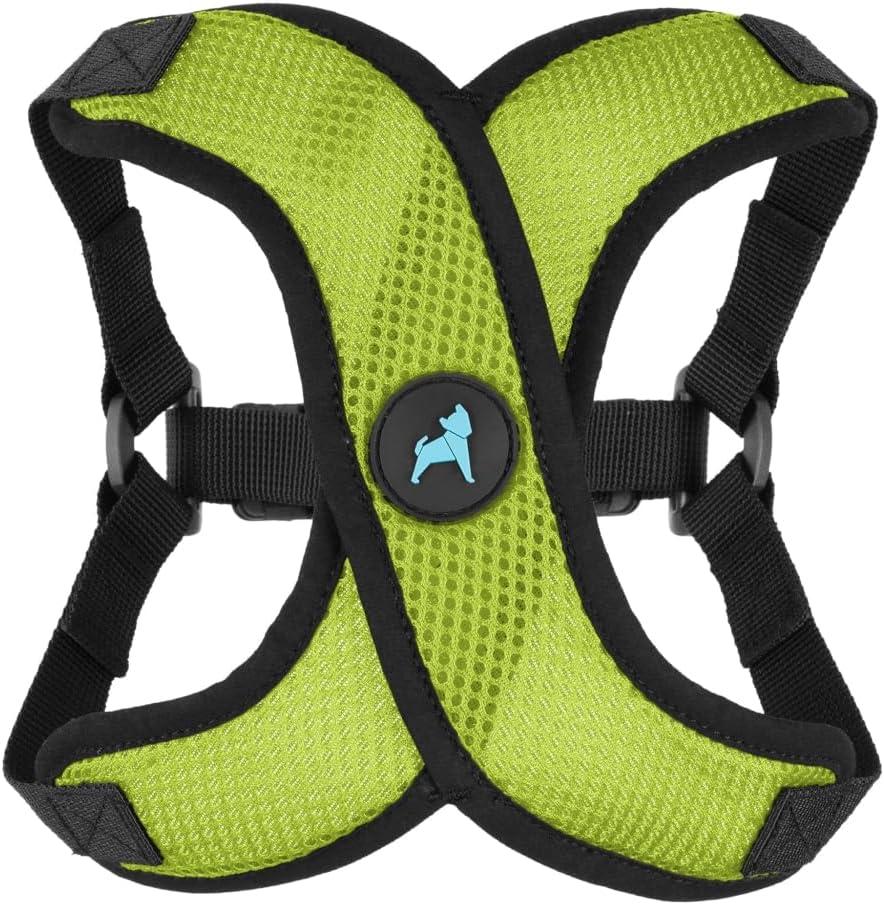 Gooby Comfort X Step in Lite Dog Harness - Choke Free, Escape Free with Light Breathable Mesh - Step in Dog Harness for Small Dogs Only - Quick Release Buckle, Metal D-Rings - Green, X-Large