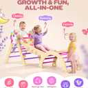 Pikler Triangle Set, 11-in-1 Montessori Climbing Toy for Toddlers, Foldable Wooden Indoor Jungle Gym & Playground Climber for Learning and Motor Skills (18 Months7 Years), Height: 1.8 meters