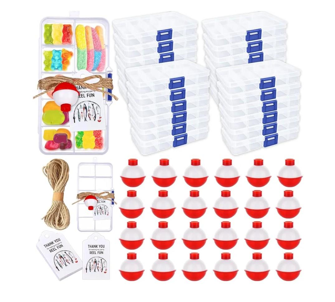 Draupnir 30 Sets Fishing Party Favors Candy Tackle Boxes with 30 Fishing Bobber 30 Thank You Cards for Fishing Theme Decorations
50+ bought in past month