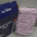 BEDELITE Velvet Fitted Sheet and Pillowcases Set, Luxury Soft Fuzzy Bottom Sheet with Reinforced Elastic Corner Straps, Deep Pocket up to 15 Inch, 1 Fitted Sheet and 2 Pillowcases (King, Lavender)