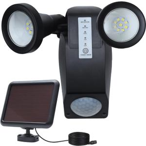 SUNLONG Solar Lights Outdoor Waterproof Motion Lights Separate Solar Panel 16.4 Ft Wires Multi Modes Optional Sensor Light for Courtyard Wall Garage Balcony Walkway (Black)