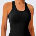 Workout Tank Tops for Women - Butter Soft Racerback Athletic Tops Sleeveless Gym Yoga Shirts Quick Dry Lightweight Breathable (Black, XL)