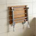 Folding Shower Seat Wall Mounted, Teak Wood