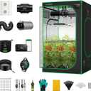 VIVOSUN GIY Smart Grow Tent System 4x4, WiFi-Integrated Grow Tent Kit, with Automate Ventilation and Circulation, Schedule Full Spectrum 200Wx2 LED Grow Light, and GrowHub E42A Controller (48"x48"x80")(Tent only)
