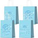 KERINGO 16 PCS Dancing Queen 17th Birthday Party Supplies Young and Sweet Only 17 Gift Bags Blue Queen Disco Music Goody Snacks Treat Candy Party Favors Bags for Girls 17th Birthday Party Decorations
