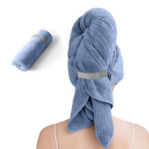 Extra Large Microfiber Hair Towel for Women,Super Soft Anti Frizz & Quick Dry for Curly Hair,Ultra Absorbent Hair Wrap Towels for Long,Thick,Wet Hair 24x42 Inches (Blue)