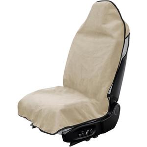 Car Towel Seat Cover, Waterproof Non-Slip Front Seat Protector for Post Gym Workout Beach Hiking, Sweatproof Washable Bucket Seat Protective Cover for Car SUV Truck Sedan (Beige)
