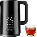 Electric Kettle with Temperature Control, 1.7L Stainless Steel Hot Water Kettle, 5 Presets for Tea & Coffee, 2H Keep Warm, Fast Boil, Auto Shut-Off & Boil-Dry Protection, Cordless Tea Kettle, Black