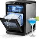 Antarctic Star Nugget Ice Maker Countertop - 44LB/Day, Self-Cleaning Portable Ice Machine with LED Display, 10-15 Minute Fast Ice Making for Home/Office/Bar (BLACK)