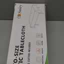 Smiry 54 Inch x 300 Feet Disposable Table Cover Roll, Khaki & White Plastic Table Cloth in Cut-to-Size Box with Slide Cutter, Waterproof Rectangle Tablecloths for Weddings, Banquets, Outdoor