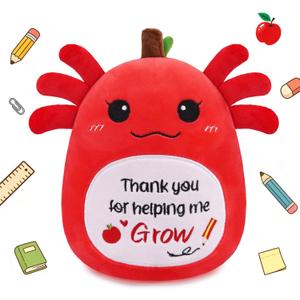 Thank You Gifts Axolotl Plush,Teacher Appreciation Gifts | Cute Axolotl Stuffed Animal with Thank You for Helping Me Grow Words,Thank You Gift for Teacher,Classmates,Friends,Family