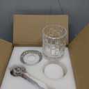 2 Light Brushed Gold Bathroom Vanity Light Over Mirror, Modern Vanity Lighting with Crystal Glass Shade, Wall Mount Bathroom Light Fixtures, E26 Base