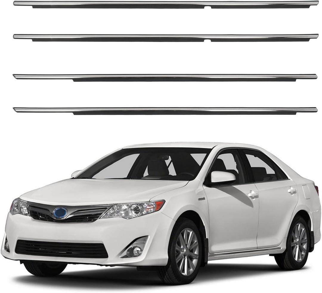 ECCPP Weather Stripping Window Trim fit for 2007-2011 for Toyota for Camry