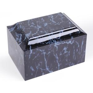 Rsobl Black Marble Cremation Urn Vault for Human Ashes, Adult Sized for Ground Burial, Home Memorial and Funeral Use