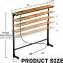 Adjustable Height Narrow Sofa Table with Built-in Power Outlets, 39" Long Console Table Behind Couch Table with Charging Station Skinny Entryway Table for Living Room & Hallway (Rustic Brown)