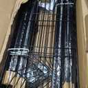 Amazon Basics 4-Shelf Heavy Duty Garage Shelving Storage Unit on 3" Wheel Casters, Adjustable Metal Wire Rack with Leveling Feet, 36" x 14" x 57.75", Black