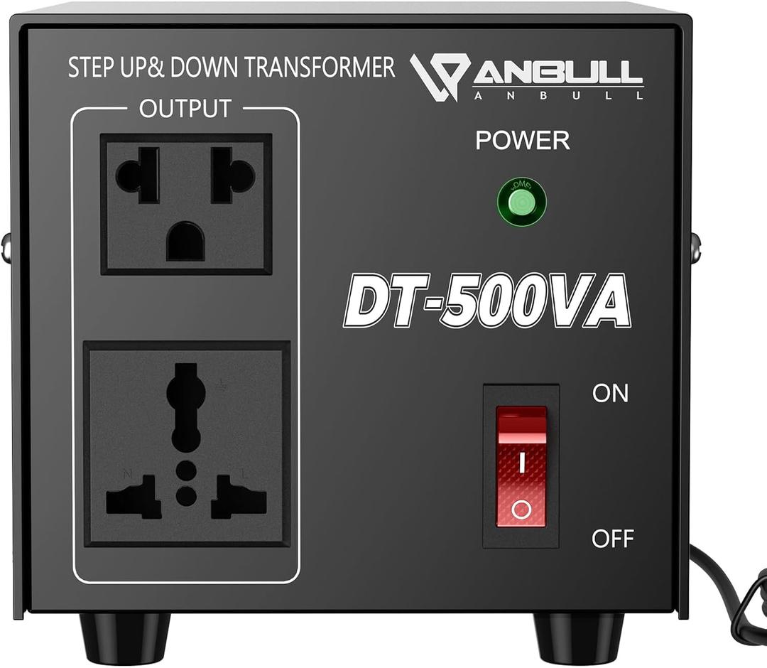 Anbull Voltage Converter 500W Voltage Transformer, Step Up Down 110v 220v, 220 to 110 Voltage Converter Heavy Duty Step Up & Down 50-60Hz