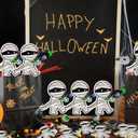 ZHUIGUANGZE 100 Pcs Halloween Candy Holder Paper Cards Mummy Lollipop Holders Chocolate Sweets Trick or Treat Wrapping Decorative for Halloween Gathering Party Candy Cookies DIY Decoration Supplies