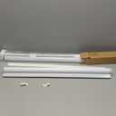 LazBlinds No Tools No Drill Cordless Zebra Blinds for Windows, Dual Layer Light Control for Day and Night, Light Filtering Privacy Roller Blinds and Shades for Home, 29" W x 72" H, White