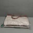 LOVEVOOK Laptop Tote Bag for Women, 15.6 inch Work Bag Purse, Waterproof Leather Women Business Office Briefcase, Beige-Brown