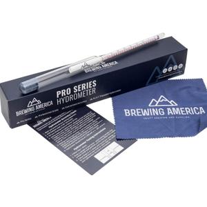 Brewing America American-Made Specific Gravity Hydrometer Alcohol ABV Tester - Pro Series Fermentation Testing Homebrew: Beer, Cider, Mead - Triple Scale Hydrometer
