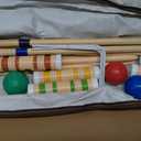 ropoda 35In Updated Six-Player Croquet Set with Wooden Mallets, Colored Balls, Sturdy Carrying Bag for Adults &Kids, Croquet Set Perfect for Lawn,Backyard,Park and More