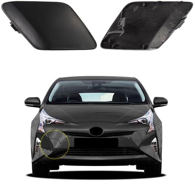 Car Front Bumper Tow Hook Cover Compatible with Toyota Prius 2016 2017 2018 Trailer Cover Cap 52128-47070 52127-47907 Small Lid Towing Eye Cap Unpainted (Unpainted Right Passenger Side)