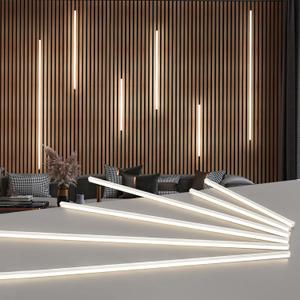 Art3d LED Recessed Lighting Kit - 6pcs Self-adhesive White LED Light with Smart Switch, 3000k Touching Switch Light for Wood Slat Wall Panels, Headboards, Stairs, Home decor, Under Cabinet Strip Light