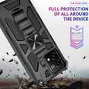 for Moto-G-5G-2024 Phone Case [Not Fit 2023,2022,2021] w/Tempered Glass Screen Protector(Full Coverage)[15FT Mil-Grade][Built-in Kickstand] Car Magnetic Protective Cover for Women Man Blue Star Galaxy