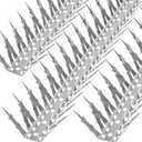 Bird Spikes, 5 Feet Stainless Steel Bird Control Spikes for Outside, Pigeon and Squirrel Blocking Spikes, for Garden Fence Roof and Window - 5 Strips Covers 1.5m