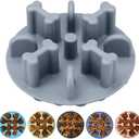 Soft Silicone Anti-Choking Puzzle Slow Feeder Insert, Anti-Slip for Dog Bowls (Grey)