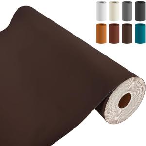 AOOTOOLINK Leather Repair Patch 35X158 Inch Self Adhesive Leather Repair, Large Leather Repair Tape for Couches, Furniture, Car Seats, Cabinets, Sofa, Handbags (Coffee, 35X158 Inch)