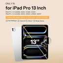 SPARIN 2 Pack Paper Glass Screen Protector for iPad Pro 13 Inch M5/M4(8th/7th Generation,2025/2024) with Easy Installation Tray, Matte Tempered Glass Film for Drawing/Writing, Anti-Glare & Apple Pencil Support