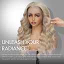 Ash Blonde Wig Human Hair 13x4 HD Lace Front Glueless Wigs for Women - Body Wave, Pre Plucked Hairline, Mini Knots, 250% Density