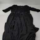 MISSMAY Women's Vintage Floral Lace V Neck Evening Bridesmaid Formal Long Dress 
(X-Large, Black)