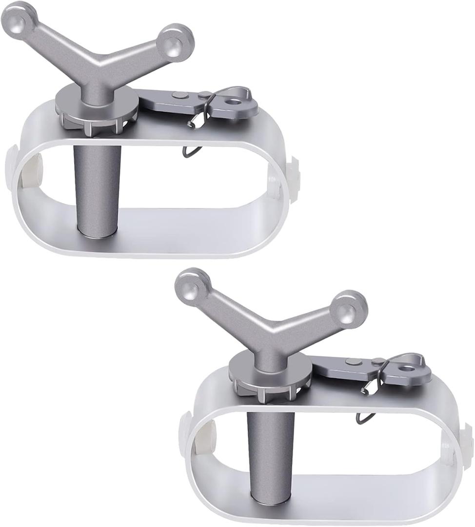 Pool Cover Winch for Above Ground Swimming Winter Ratchet Rust-Proof Aluminum Replacements Pool Cover Winterizing Closing (Pack of 2)