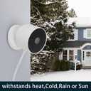 iTODOS 2 Pack 20ft/6m Power Cord for Google Nest Cam (Battery) Only,Replacement Cable,Weatherproof Outdoor,Flat Charging Cable for Nest Camera(Battery)-White