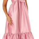 Petal & Pup Women's Betina Bow Front Maxi Dress, Dusty Rose, S