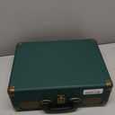 Vinyl Record Player 3-Speed Bluetooth Suitcase Portable Belt-Driven Record Player with Built-in Speakers RCA Line Out AUX in Headphone Jack Vintage Turntable Dark Green