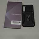 DEERLAMN Case for Samsung Galaxy S23+ Plus with Slide Camera Cover+ Screen Protector(1 Pack),Rotated Ring Kickstand Military Grade Shockproof Protective Cover-Black