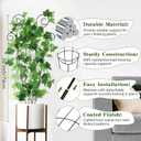 ZOUTOG Trellis for Climbing Plants Indoor 4 Pack 30 Inch,Rustproof Metal Garden Trellis for Potted Plants,Sturdy Houseplant Support Indoor Outdoor for Ivy Pothos Monstera Hoya Flower Vine (Black Moon)