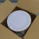 bUCLA 100Pieces Gold Plastic Plates - 6.25inch White with Gold Rim Disposable Salad/Dessert/Appetizer/Small Cake Plates Premium Hard - Ideal for Wedding, Party