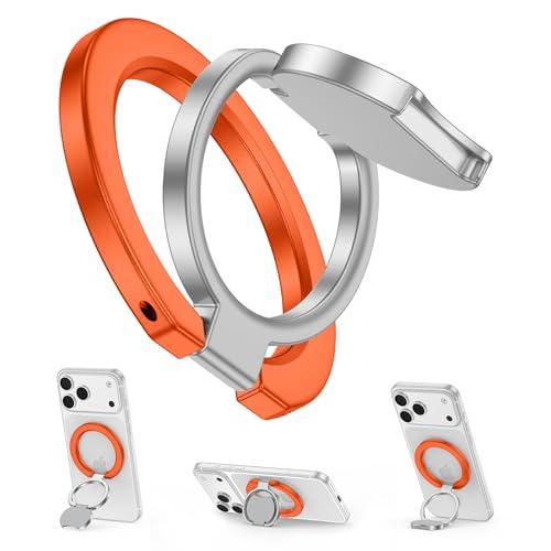 Magsafe Phone Grip Ring Holder Dual-Sided Magnetic Phone Stand Magnet Mag Safe Phone Grip Finger Loop for iPhone 17 Pro Max/17 Pro/17 Plus/17/Air/16e/16/15/14/13/12,Samsung,Android,Magnetic Car Mount