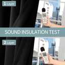 BGment Thermal Insulated 100% Blackout Curtains for Bedroom with Black Liner, Double Layer Full Room Darkening Noise Reducing Grommet Curtain (38 x 63 Inch, Black, 2 Panels)