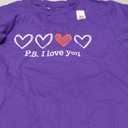 PS I Love You Day Valentine's Day Purple Heart Women Men Kid T-Shirt, Size M