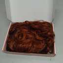 REECHO Curly Hair Extensions, 4PCS 16 inch Clip in Hair Extensions Lace Weft Short Curly Extension Clip Ins Invisible Natural Hairpieces for Women, Copper Red