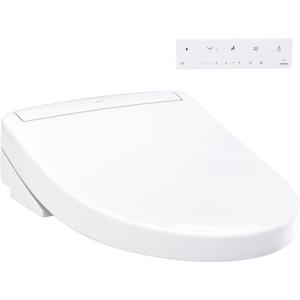 TOTO WASHLET S5 Electronic Bidet Toilet Seat with Instantaneous Water Heating, PREMIST and EWATER+ Wand Cleaning, Elongated, Cotton White - SW3446#01