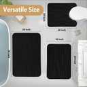 Buganda Memory Foam Bathroom Rug Mat 30x20, Extra Soft and Absorbent Bath Mats, Non-Slip and Machine Washable Bath Rugs for Bathroom Floor,Tub and Shower, Black