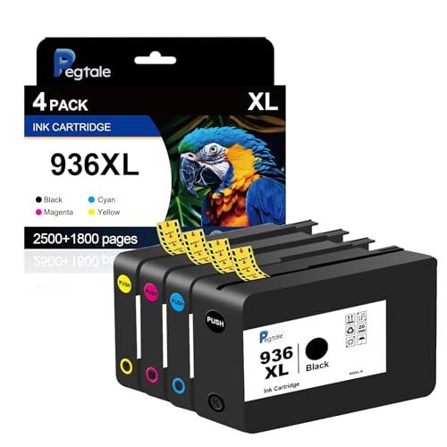 936 XL High Yield Ink Cartridges (4-Pack) Compatible for HP 936e XL | Works with: OfficeJet Pro 9110b, 9120b, 9130b OfficeJet Pro Wide Format 9720/9730 | Eligible for Instant Ink (4P BK/C/M/Y)