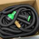 Flexi Hose Expandable Garden Hose with 8 Function Nozzle, 100FT - Lightweight Retractable Garden Hose, Water Hose - No-Kink Flexibility, 3/4 Inch Solid Brass Fittings and Double Latex Core